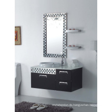 New Fashion Design Schwarz Edelstahl an der Wand Moderne Badezimmer Spiegelschrank (YB-851)